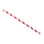 Paper Straw Red Striped